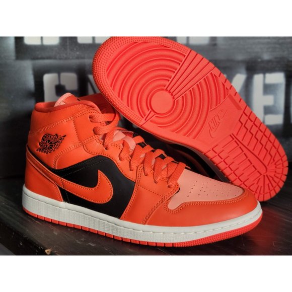 jordan shoes orange and black